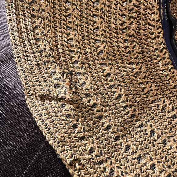 Adrienne Vittadini Wide Brim Floppy Beach Pool Travel Vacation Hat Packable Tan - Picture 7 of 7